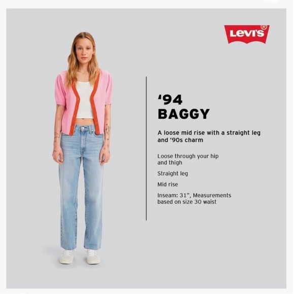 NWT Levi's Women's Ribcage Straight Leg Corduroy Jeans - Picture 4 of 10